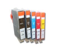 vhbw 5x cartouches remplacement pour HP , CB325EE Yellow, 364XL, CB324EE Magenta - Set cyan, magenta, photo noir, noir, jaune