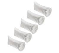 vhbw 5X Chaussettes filtrantes universelles pour Aquarium, Piscine, Skimmer - Sac de Filtration, polyéthylène, 18 x 45 cm, 100 micromètre, Blanc
