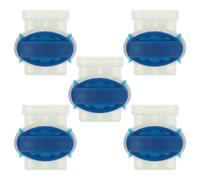 vhbw 5x connecteurs pour câble périphérique compatible avec Bosch Indego 1200 Connect robots de pelouse - Serre-câbles, étanches transparent / bleu