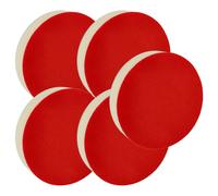 vhbw 5x Eponge de polissage remplacement pour Bosch 2608613005 pour ponceuses excentriques et à vibration - 13 cm diam. de travail, rouge, blanc