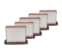 vhbw 5x filtre compatible avec CS Unitec 25, 35 ip, 35 M, 25 A, 1225, 1250 aspirateur - filtre à eau/à plis plats/HEPA noir/blanc/gris
