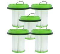 vhbw 5x filtre compatible avec Greenworks 4701107, 4700607, 4700607UB, GD24SVK4D, 4701107UB, GD24SV aspirateur - filtre HEPA blanc/vert