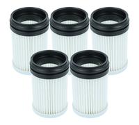 vhbw 5x filtre compatible avec Makita DCL281FZ, DCL280FZ, DCL281FRF, CL001GZ02 aspirateur - filtre HEPA noir / blanc