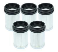 vhbw 5x filtre compatible avec Makita DCL281FZ, DCL280FZ, DCL281FRF, CL001GZ02 aspirateur - filtre HEPA noir/blanc