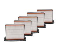 vhbw 5x filtre compatible avec Starmix ISC Batrix L 36-18V, M 36-18V aspirateur - filtre à eau/à plis plats/HEPA noir / blanc / gris