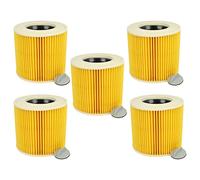 vhbw 5x filtre plissé compatible avec Kärcher NT 27/1 ME Professional, NT 48/1 TE Professional aspirateur - marron