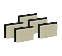 vhbw 5x filtre plissé plat compatible avec Bosch EasyVac GAS 12 V 3 601 JE3 001 aspirateur - Élément filtrant