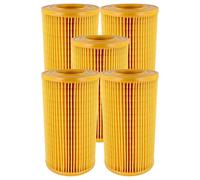 vhbw 5x filtre plissé remplacement pour Allaway VCF/211ALL, 5412810285969 pour aspirateur - orange