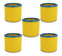 vhbw 5x filtre plissé remplacement pour Kärcher 6.904-170.0, 6.904-042.0 pour aspirateur - bleu / jaune