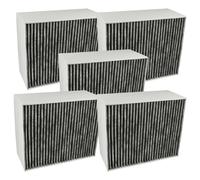 vhbw 5x Filtres à charbon actif compatible avec Siemens LF97GA532/01, LF97BB532/02, LF97BB532/01, LF97BA542/02 hotte aspirante - 22,7 x 18,9 x 10 cm