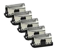 vhbw 5x Grille compatible avec Braun Club de Luxe, T, Linear, Synchron S de Luxe rasoir électrique + cadre, noir/argenté