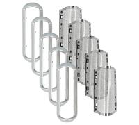 vhbw 5x Grille compatible avec Braun MobileShave M-70, M-60r, M-90 5609, M-60o rasoir électrique + cadre, argenté