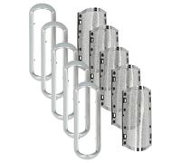 vhbw 5x Grille compatible avec Braun Pocket P-80-1, P70-1, P-40, P-90, P-60, P-50, P-80, P-70 rasoir électrique + cadre, argenté