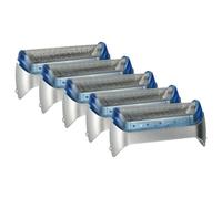 vhbw 5x Grille compatible avec Braun Z50, CruZer6 Face, Z20, Z30, Z40, Z60, Z70 rasoir électrique + cadre, argenté/bleu