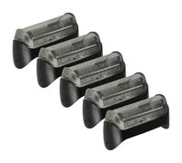 vhbw 5x Grille remplacement pour Braun 65733701, 65733700, 65734700, 65733703, 65733702 pour rasoir électrique + cadre, noir/argenté