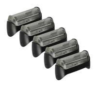 vhbw 5x Grille remplacement pour Braun 81272884, 65734720, 65734708, 81387934, 81272936 pour rasoir électrique + cadre, noir/argenté