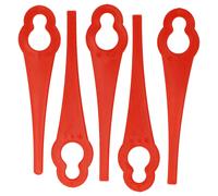 vhbw 5x Lames compatible avec Bosch ALM 28, ART 23 Accutrimm, ALM 30 taille gazon - Lames de rechange, rouge, nylon / plastique
