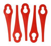 vhbw 5x Lames compatible avec Florabest FAT 18 B2 - 95940 PA6, FAT 18 B3 - 102971 PA6 tondeuse - Lames de rechange, rouge, polyamide