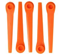 vhbw 5x Lames compatible avec Gardena AccuCut 2417-20, 2417, 400Li 8840, 400Li 8840-20 taille gazon - Lames de rechange, orange, plastique