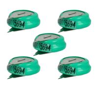 vhbw 5x NiMH pile bouton de remplacement pour type 1/V80H 2 épingles 80mAh 1,2V convient pour les batteries de modélisme etc.