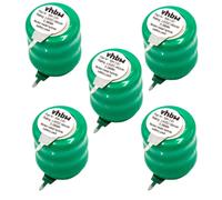 vhbw 5x NiMH pile bouton de remplacement pour type 3/V80H 2 épingles 80mAh 3,6V convient pour les batteries de modélisme etc.