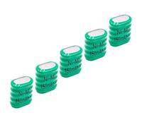 vhbw 5x NiMH pile bouton de remplacement pour type 5/V150H 150mAh 6V convient pour les batteries de modélisme etc.