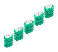 vhbw 5x NiMH pile bouton de remplacement pour type 5/V150H 3 épingles 150mAh 6V convient pour les batteries de modélisme etc.
