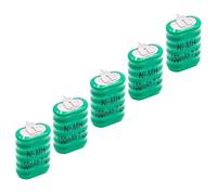 vhbw 5x NiMH pile bouton de remplacement pour type 6/V150H 3 épingles 150mAh 7,2V convient pour les batteries de modélisme etc.