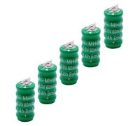 vhbw 5x NiMH pile bouton de remplacement pour type V80H 2 épingles 80mAh 6V convient pour les batteries de modélisme etc.