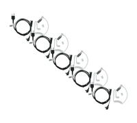 vhbw 5X Oreillette Compatible avec Icom IC-A4, IC-A4E, IC-E90, IC-A3E, IC-A3 Radio Talkie-walkie avec Microphone PTT, câble Acoustique