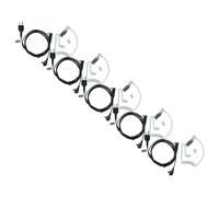 vhbw 5x Oreillette compatible avec Icom IC-T41E, IC-T42, IC-T7, IC-T42A, IC-T42E radio talkie-walkie avec microphone PTT, câble acoustique