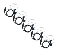 vhbw 5X Oreillette Compatible avec Kenwood TK-190, TK-2180, TK-2140E, TK-2140 Radio Talkie-walkie avec Microphone PTT, câble Acoustique