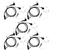 vhbw 5X Oreillette Compatible avec Motorola GP88 Radio Talkie-walkie, câble Acoustique Transparent