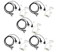 vhbw 5x Oreillette compatible avec Motorola MTX8250LS, MTX850, MTX8250, MTX900, MTX850LS radio talkie-walkie, câble acoustique transparent