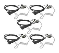 vhbw 5x Oreillette compatible avec Motorola T5000, T5300, T5100, T5000AA, T5200, T5146 radio talkie-walkie, câble acoustique transparent
