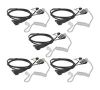 vhbw 5x Oreillette compatible avec Motorola T5412, T5410, T5422, T5420, T5400, T5320 radio talkie-walkie, câble acoustique transparent