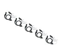 vhbw 5x Oreillette compatible avec Motorola XPR 6580, XPR 6500, XPR 6550, XPR 7350 radio talkie-walkie avec microphone PTT, câble acoustique