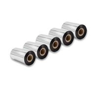 vhbw 5x Papier thermique, ruban à transfert thermique, noir 110mm pour fax ou imprimante Printronix T4M, T5204, T5206, T5208, T5306, T5308