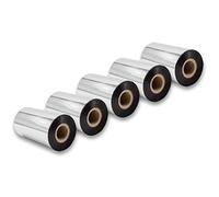 vhbw 5x Papier thermique, ruban à transfert thermique, noir 110mm pour fax ou imprimante Zebra Z6M, Z6M+, ZM400, ZM600, ZT200-série,...