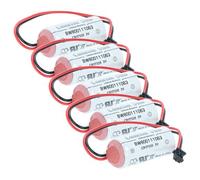 vhbw 5x Pile compatible avec Mitusibishi Q02CPU, Q06HCPU, Q02HCPU, Q12PHCPU, Q12HCPU, Q12PRHCPU système de contrôle (1800mAh, 3V, Li-ion)
