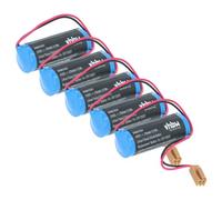 vhbw 5x Pile compatible avec Omron C1000H C1000HF Series Controls, 3G2A9-BAT08 PLC Contrôleur Logique Programmable (2700mAh, 3,6V, Li-MnO2)