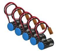 vhbw 5x Pile compatible avec Panasonic FP2-C3P Programmable Controller, FP2SH CPU Units robot industriel (1200mAh, 3V, Li-MnO2)