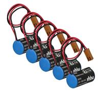vhbw 5X Pile Compatible avec Panasonic FP3 Positioning Unit, FP3 Programmable Controller Robot Industriel (1200mAh, 3V, Li-MnO2)