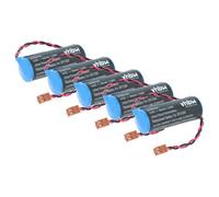 vhbw 5x Pile compatible avec Panasonic VR-006, VR-004, VR8, ER6VCT, VR-008, VR-006L, VR6, VR4 système de contrôle (3500mAh, 3,6V, Li-SOCl2)