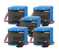 vhbw 5x Pile remplacement pour A06B-6114-K504, A98L-0031-0025, BR-2/3AGCT4A, CL 25A pour PLC Contrôleur Logique Programmable (4000mAh, 6V, Li-MnO2)