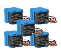 vhbw 5X Pile Remplacement pour GE/Fanuc BR2/3AGCT4A, BR-2/3AGCT4A, CL 25A, PLC 18-T pour système de contrôle (2400mAh, 6V, Li-MnO2)
