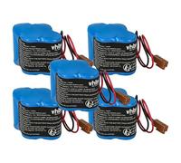 vhbw 5X Pile Remplacement pour GE/Fanuc BR2/3AGCT4A, BR-2/3AGCT4A, CL 25A, PLC 18-T pour système de contrôle (3000mAh, 6V, Li-MnO2)