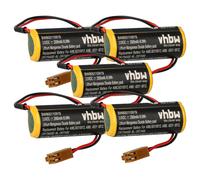 vhbw 5x Pile remplacement pour Ge Fanuc LX98L-0031-0012 pour système de contrôle (2000mAh, 3V, Li-MnO2)
