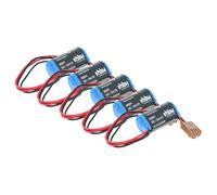 vhbw 5X Pile Remplacement pour Omron C500-BAT08, 3G2A9-BAT08 pour PLC Contrôleur Logique Programmable (1700mAh, 3,6V, Li-SOCl2)