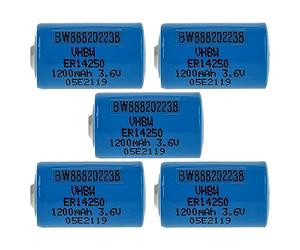 vhbw 5X Piles au Lithium ER14250 Remplacement pour 1/2AA